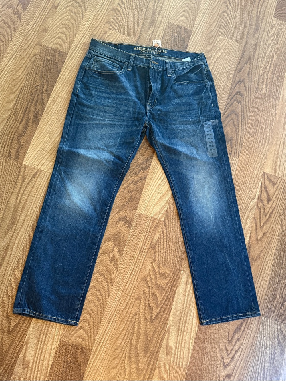 American Eagle Outfitters Men's Dark Blue Straight Jeans 34x30 NWT